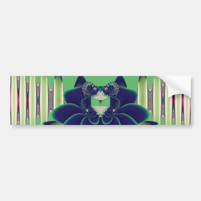 Blaue Rose Autoaufkleber (Vorne)