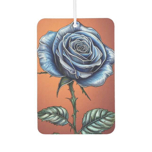 Blaue Rose Autolufterfrischer (Vorderseite)