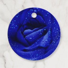 Blaue Rose Blume Geschenkanhänger