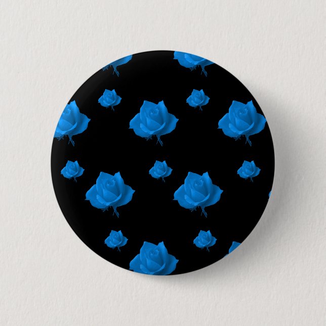 Blaue Rose Button (Vorderseite)