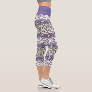 Blaue Rose Capri Leggings