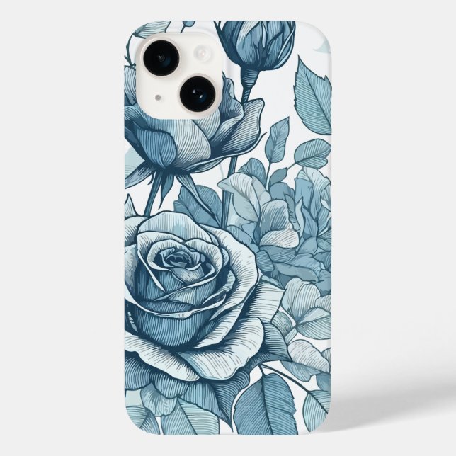 Blaue Rose Case-Mate iPhone 14 Hülle (Rückseite)