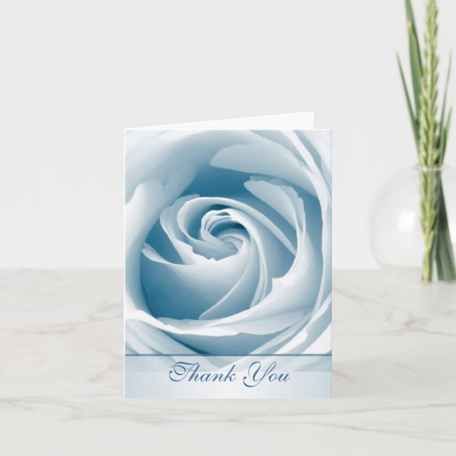 Blaue Rose danken Ihnen zu kardieren Dankeskarte (Vorderseite)