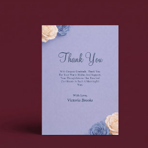 Blaue Rose Dankeskarten Einladung