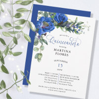 Blaue Rose Eukalyptus Elegante Masse und Quinceane