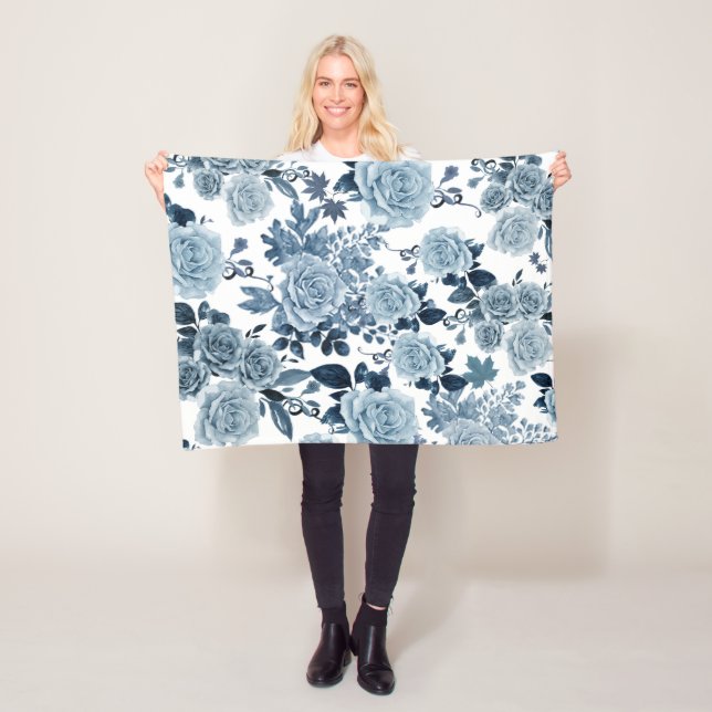 Blaue Rose Fleecedecke (Beispiel)