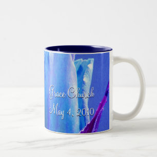 Blaue Rose Freude Zweifarbige Tasse