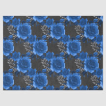 Blaue Rose für das Dekoupage der Holzkohle