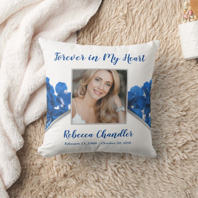 Blaue Rose Gedenkpillow Keepake Kissen (Decke)