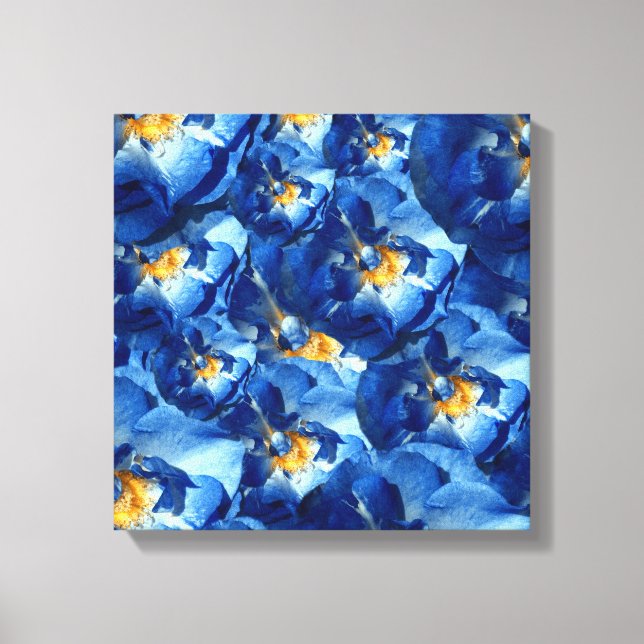 Blaue Rose gepackte Canvas Leinwanddruck (Vorderseite)