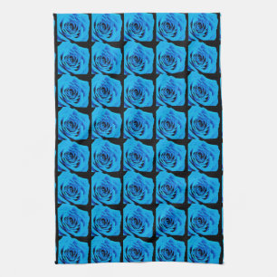 Blaue Rose Geschirrtuch