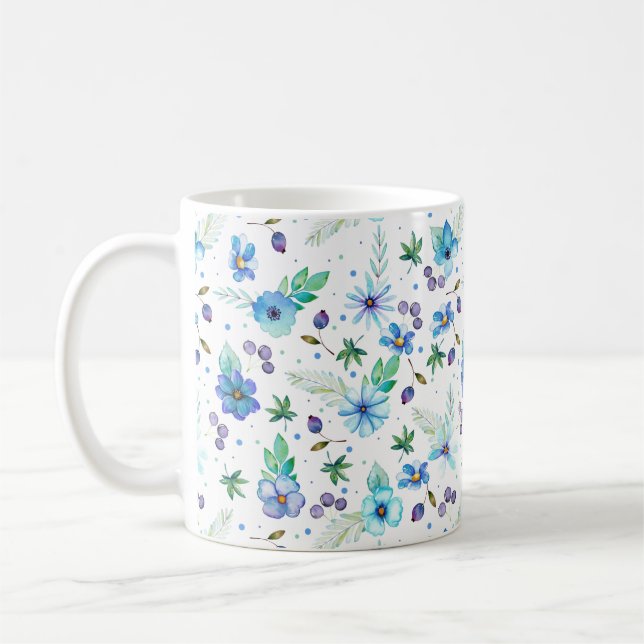 Blaue Rose Kaffeetasse (Links)