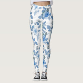 Blaue Rose Leggings