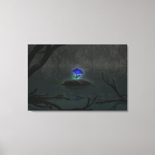 Blaue Rose Leinwanddruck