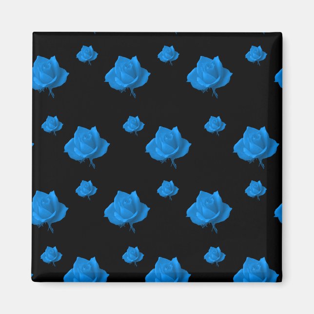 Blaue Rose Magnet (Vorne)