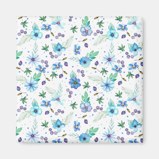 Blaue Rose Magnet (Vorne)