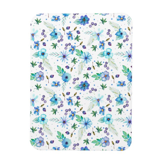 Blaue Rose Magnet (Vertikal)
