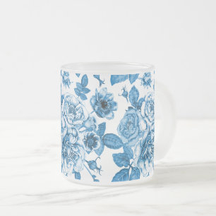 Blaue Rose Mattglastasse
