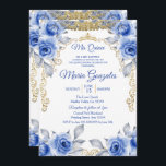 Blaue Rose mexikanische Mis Quince Prinzessin Quin Einladung<br><div class="desc">Blue Rose Mexican Mis Quince Prinzessin Quinceanera EinladungMis Quince Anos,  15. Geburtstag, </div>