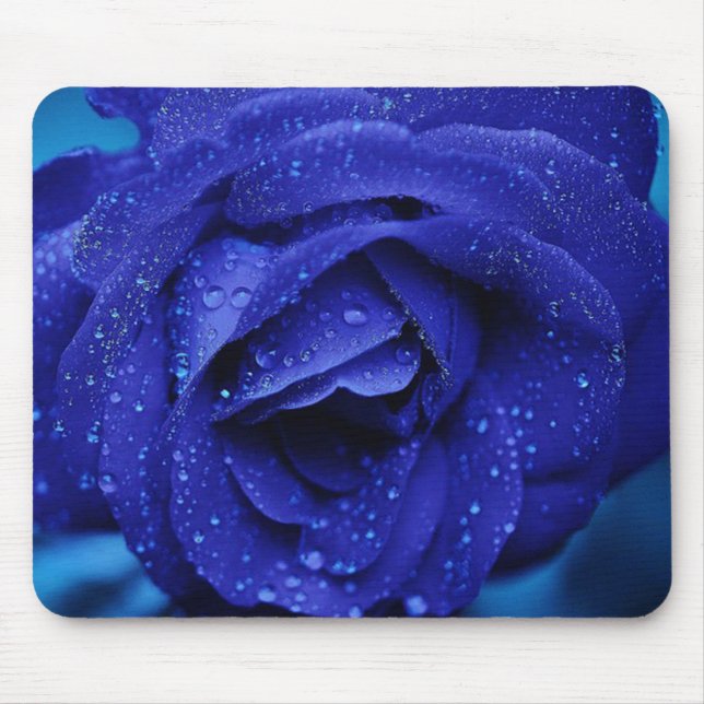 Blaue Rose Mousepad (Vorne)