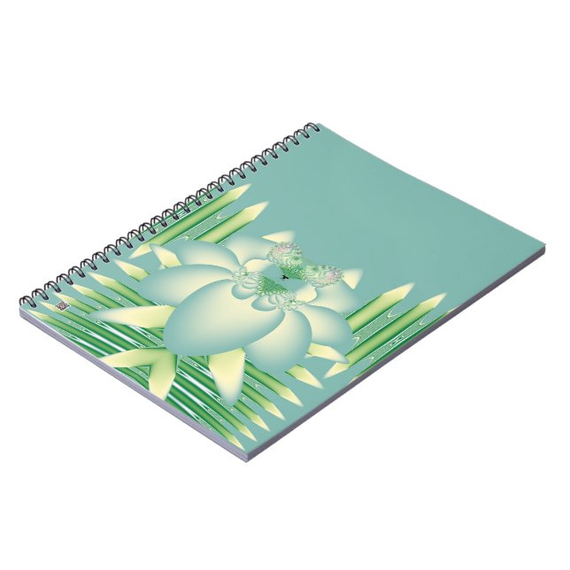 Blaue Rose Notizblock (Linke Seite)
