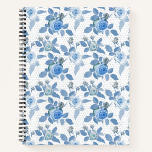 Blaue Rose Notizbuch