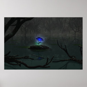 Blaue Rose Poster