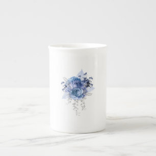 Blaue Rose Prozellantasse