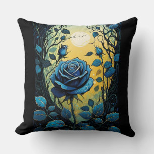 Blaue Rose Reben 2 Kissen