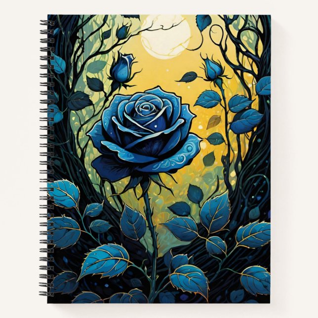 Blaue Rose Reben 2 Notizbuch (Vorderseite)