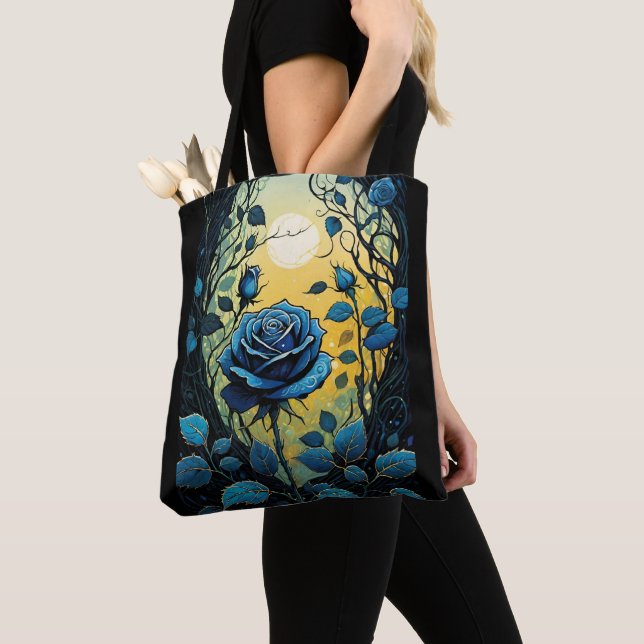 Blaue Rose Reben 2 Tasche (Von Nahem)