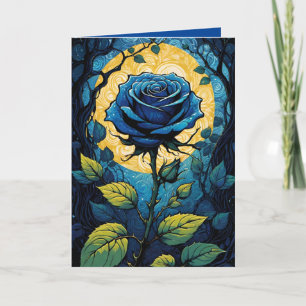 Blaue Rose Reben 3 Karte