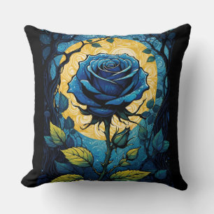 Blaue Rose Reben 3 Kissen