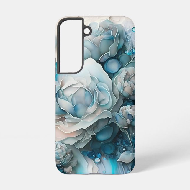 Blaue Rose Samsung Galaxy Hülle (Rückseite)