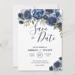 Blaue Rose Save The Date
