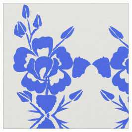 Blaue Rose Silhouette Baumwollgewebe Stoff