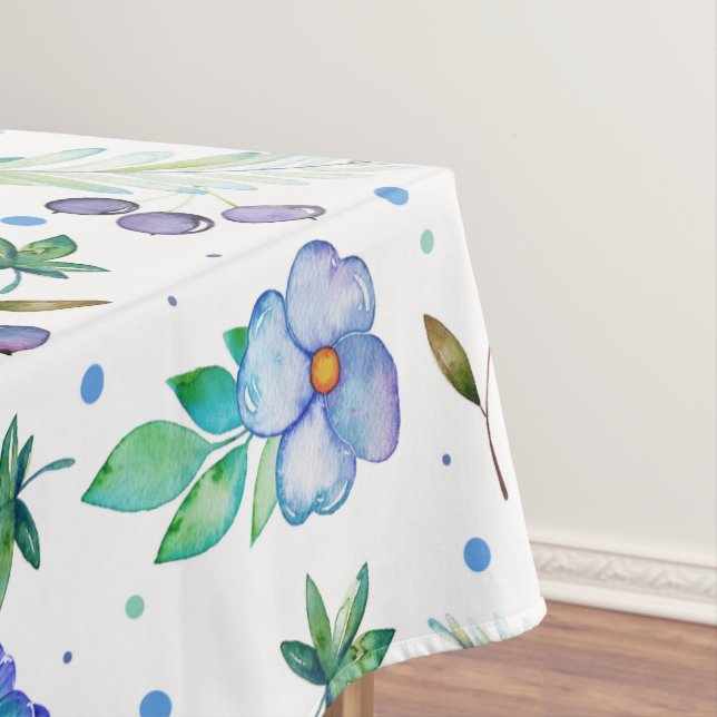Blaue Rose Tischdecke (Beispiel)