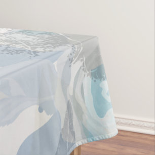 Blaue Rose Tischdecke