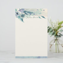 Blaue Rose und Aquamarine Personalisierte Stationi