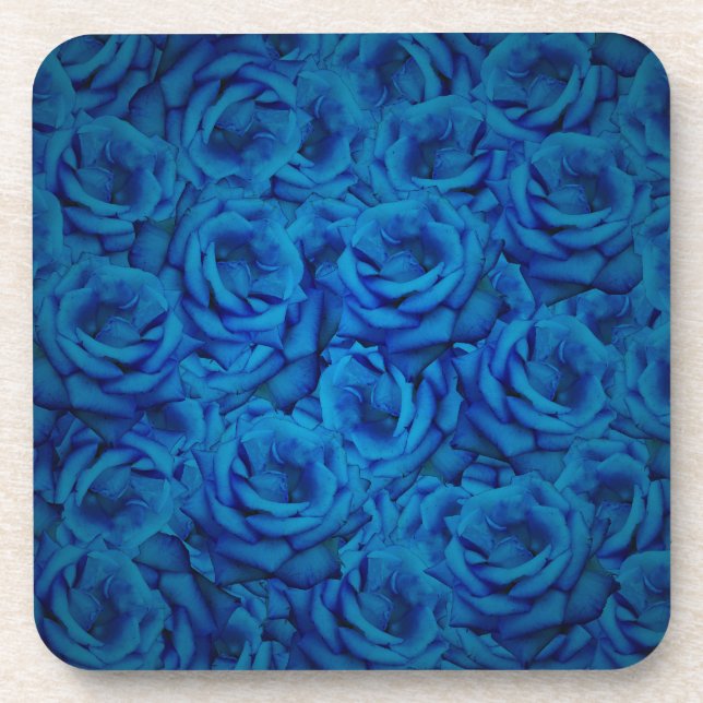 Blaue Rose Untersetzer (Vorderseite)