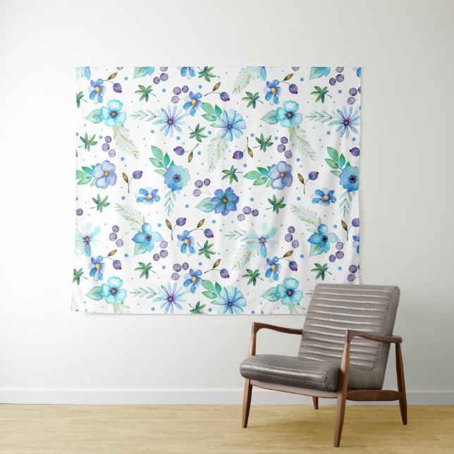 Blaue Rose Wandteppich (Beispiel (Horizontal))