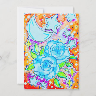 Blaue Rosen Einladung