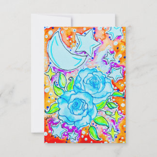 Blaue Rosen Einladung