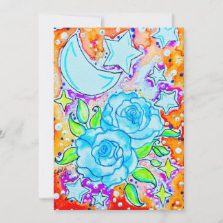 Blaue Rosen Einladung