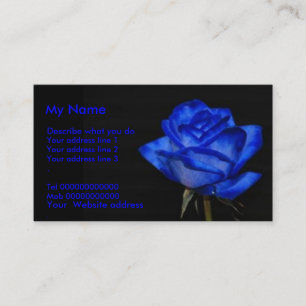 Blaue Rosen-Geschäfts-Karte Visitenkarte