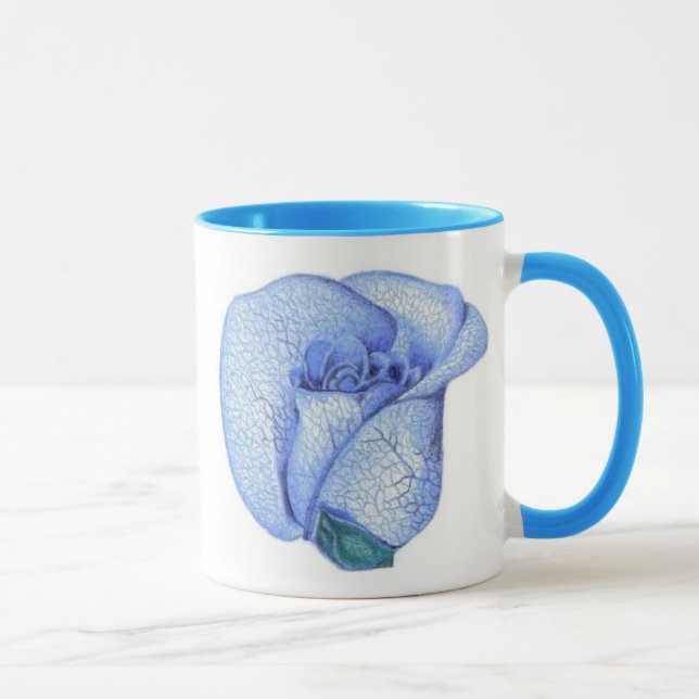 "Blaue Rosen-" Tasse (Rechts)