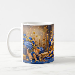 Blaue-Rosen-Topfhutzkatze-Jubiläums-Mug Kaffeetasse