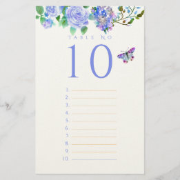 Blaue Rosenband-Monogramm-Hochzeitsgästeliste Stat Briefpapier