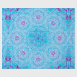 Blaue Rosenbrosche Geschenkpapier