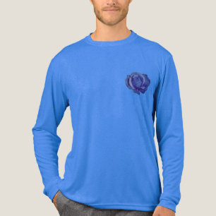 Blaue Rosenhemden Blaue Boutonniere-Rose T-Shirt Tri-Blend Shirt